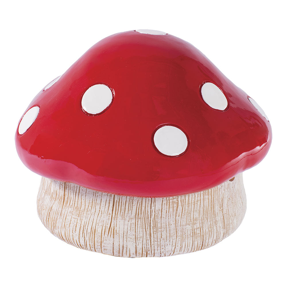 Fujima Red Mushroom Covered Ashtray – 4.75″