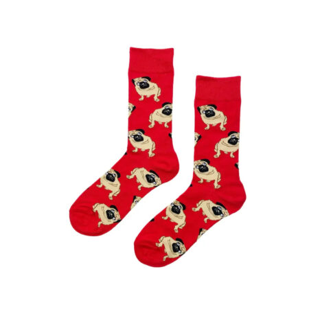Red Frenchie Socks Comfortable Durable Fit for All Sizes