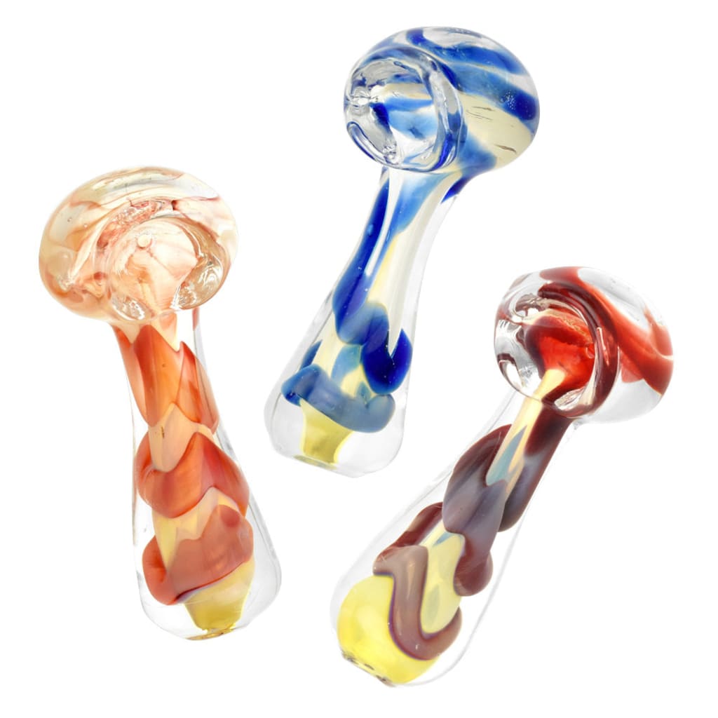 Jumbo Swirl Spoon Glass Pipe – Assorted Colors