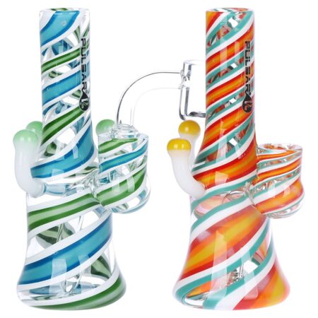 Pulsar Shroom Vision Wig Wag Glass Dab Rig – 5.75″ / 14mm F / Colors Vary