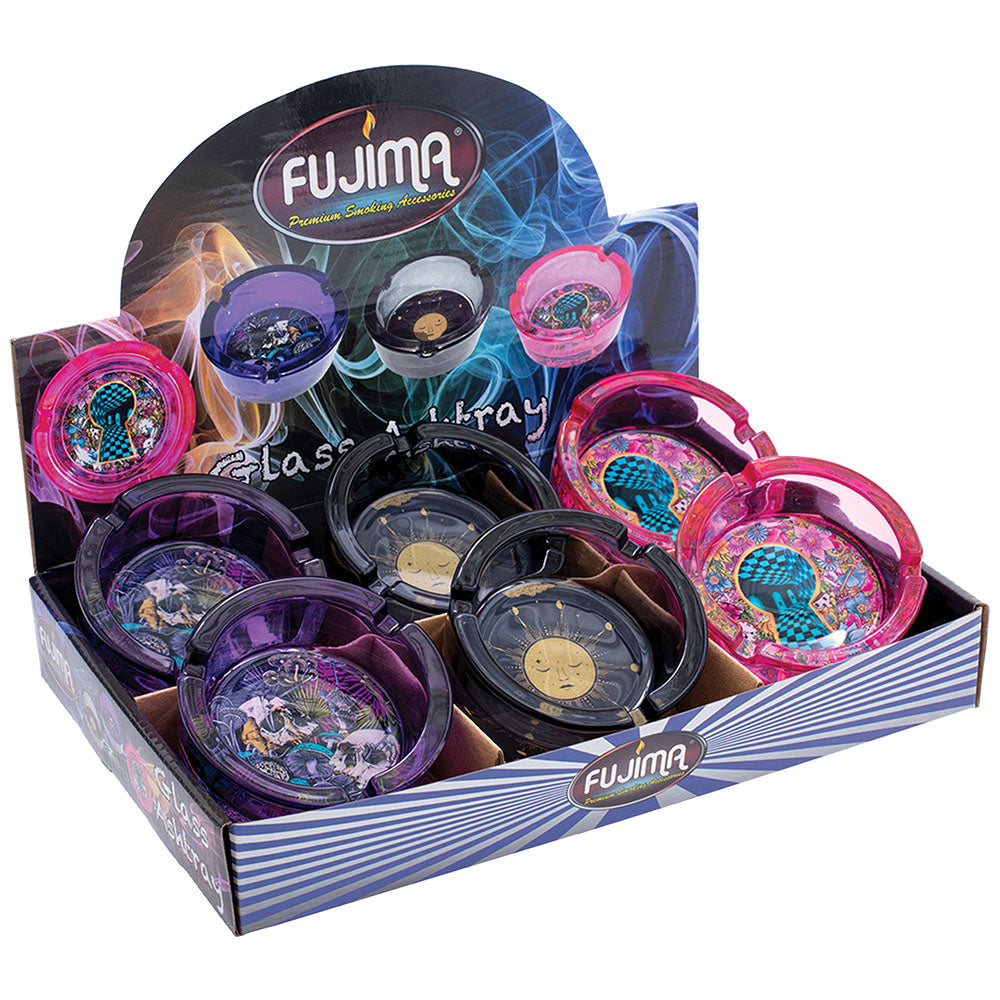 Fujima Psychic Depths Glass Ashtray – 3.5″ / 6pcs