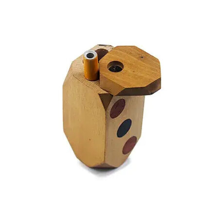 India Art Collection Handmade Wooden Dots Dugout w/ One Hitter