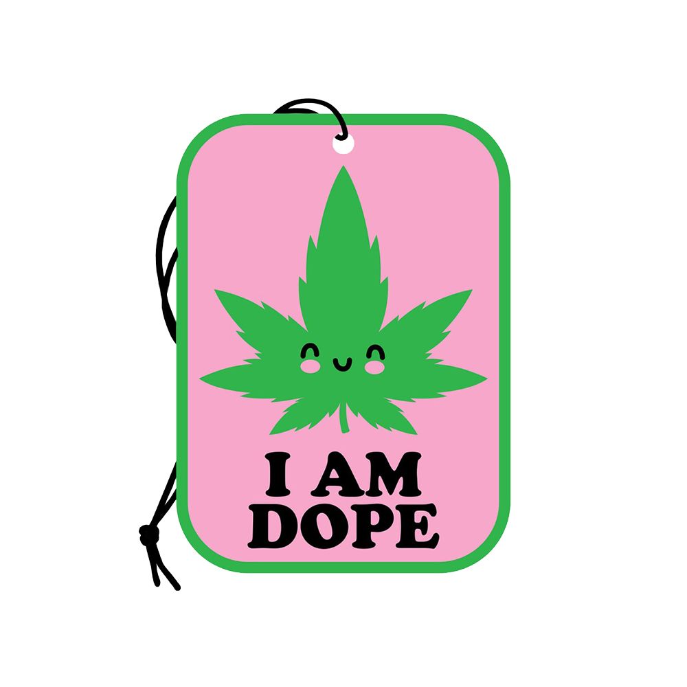 Wood Rocket Car Air Freshener – I Am Dope / Mint Scent / 4″x3″
