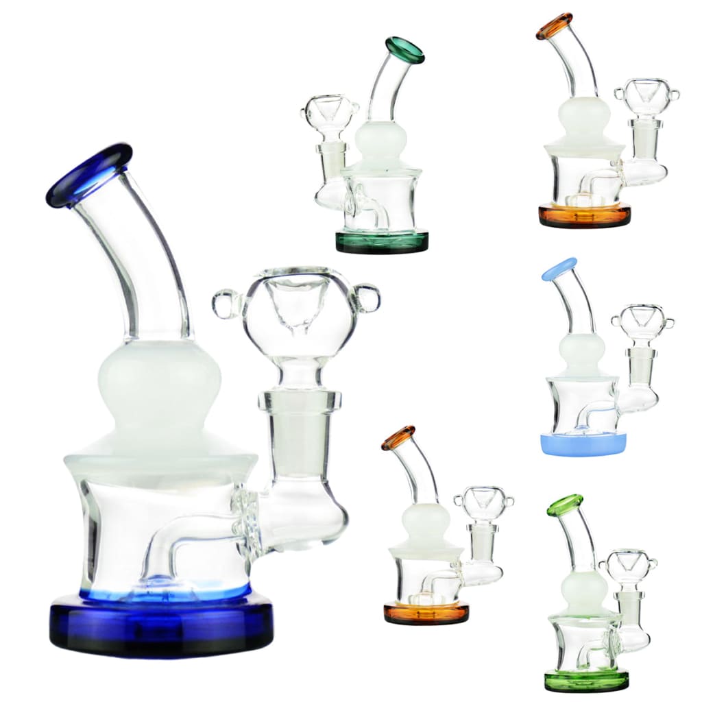 Mini Water Pipe with Round Shower Perc and 14mm Male Bowl