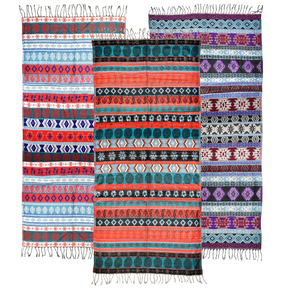 Mesoamerican Lightweight Woven Blanket – 36″x78″