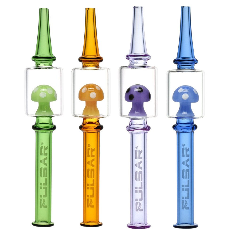 Pulsar Magic Mushroom Dab Straw | 6″ | 4pc Set