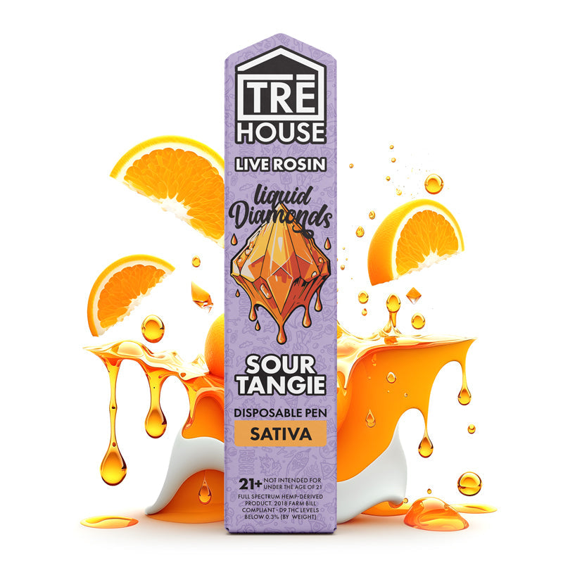 Pen – Sour Tangie – Sativa – Live Rosin – Liquid Diamonds – (12 x 10 Pack) – 120pc MC