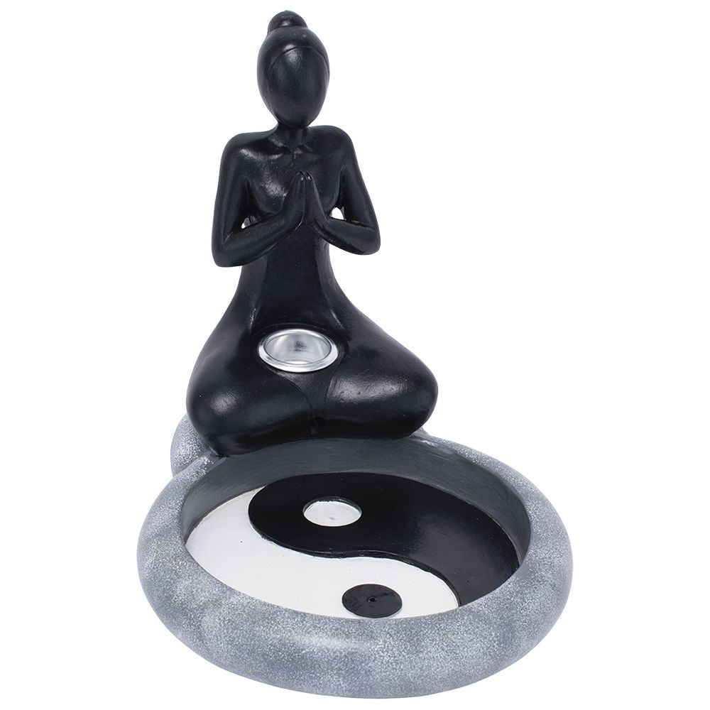 Fujima Yin Yang Yoga Backflow Cone Incense Burner – 6″