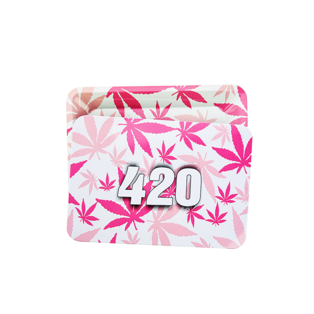 Pink Botanical Magnetic Rolling Tray – Small