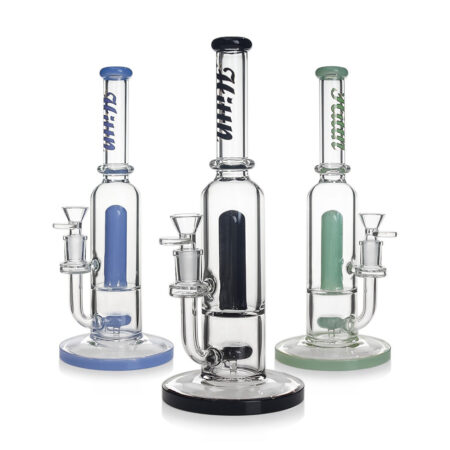 HITTN STRAIGHT TUBE BONG WITH SHOWERHEAD PERC & SPLASH GUARD