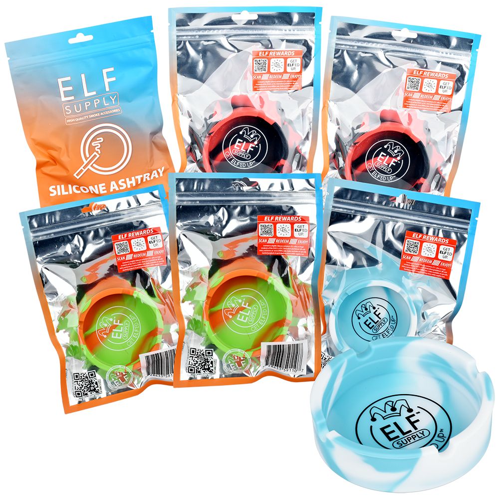 ELF Supply Round Silicone Ashtray – 3.25″ / 6CT