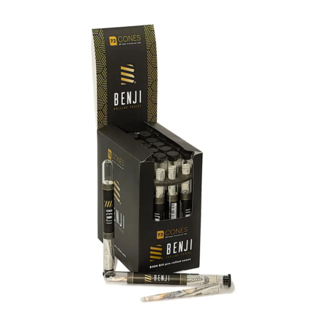 Benji 100 Bill Print Pre Rolled Cones Premium Rolling Papers