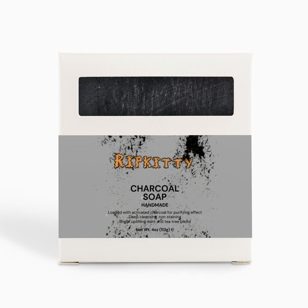 Ripkitty Premium Charcoal Soap – Deep Detox Peppermint & Tea Tree (4 oz)
