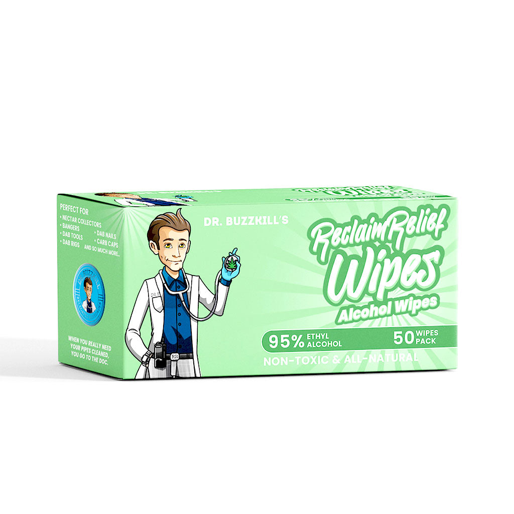 Dr. Buzzkill’s Reclaim Relief Wipes – All Natural Ethanol Alcohol 50 Count