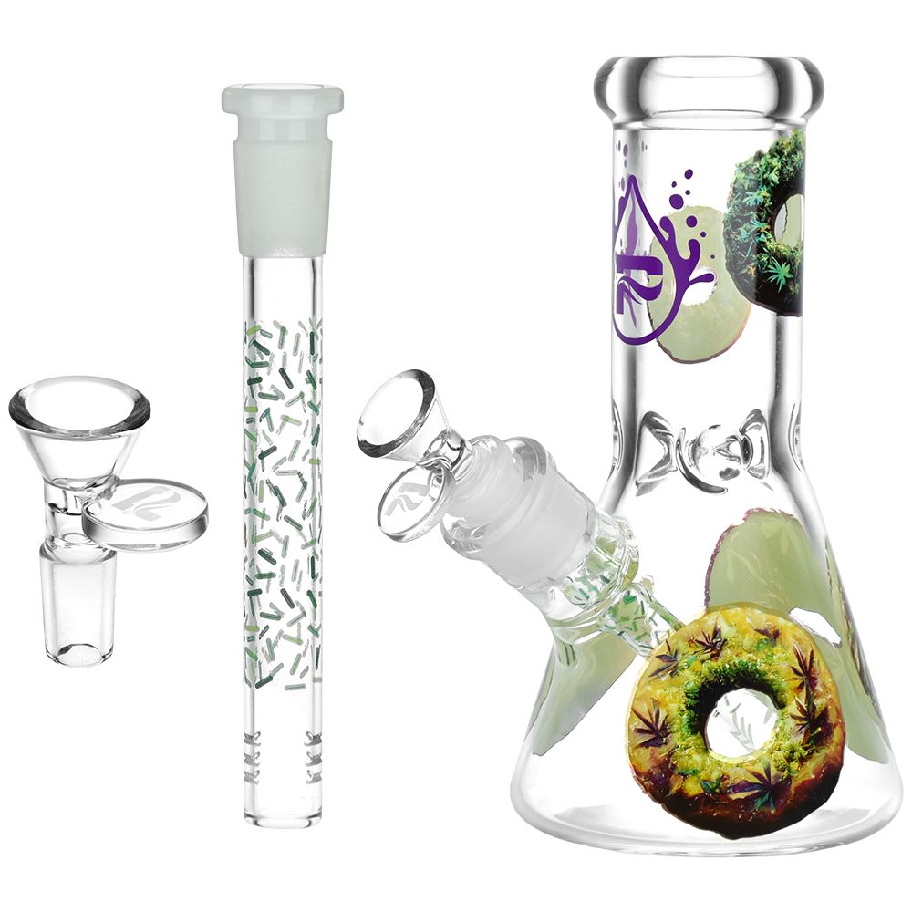 Pulsar Forbidden Donuts Design Series Glass Beaker Water Pipe – 7.75″ / 14mm F