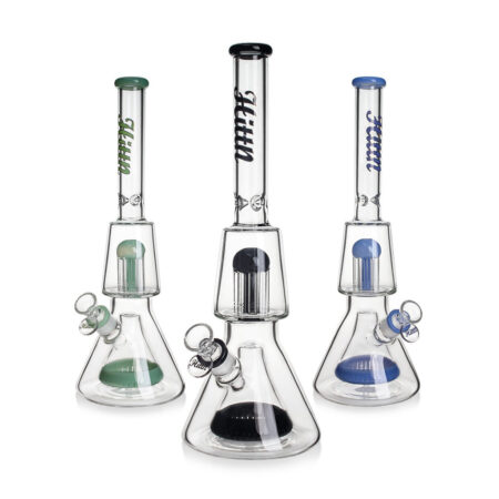 HITTN 8-ARM TREE & PYRAMID DOUBLE PERC BEAKER BONG