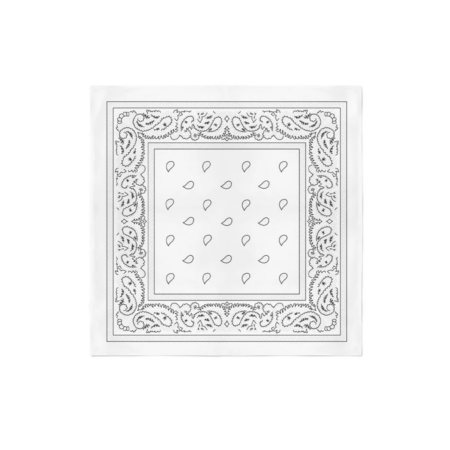 Classic White Cotton Bandana Set (12 Pack)