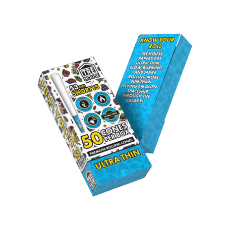 Pre Roll Cones - 50 Count - Shortys - Ultra Thin - (1 Pack)