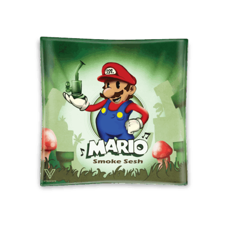 Mario Smoke Sesh Blazin' Ashtray Glass