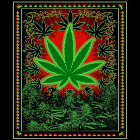 Chicko Leaf Plush Fleece Blanket | Medium Weight