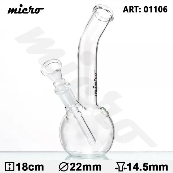 Micro | 7″ Simple Glass Water Pipe