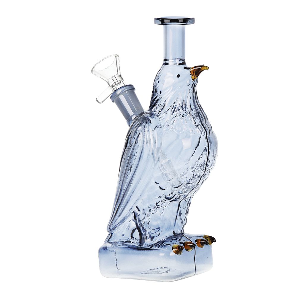 SeshGear Raven Glass Water Pipe – 7.5″ / 14mm F / Smoke