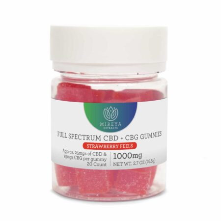 Mireya Extracts Strawberry Feels CBG & CBD Gummies