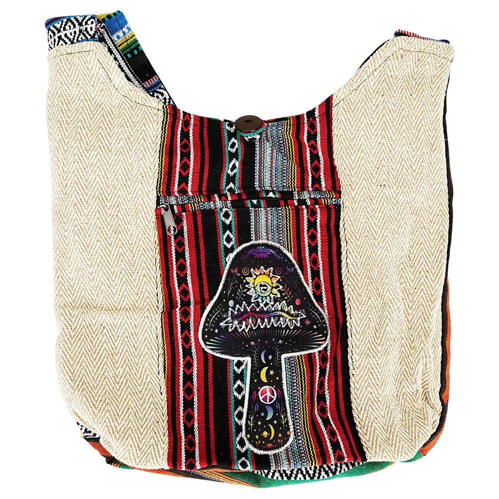 ThreadHeads Southwest Style Astral Mushroom Sling Bag – 15″x15″