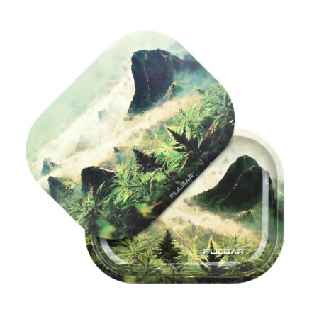 Pulsar Mini Metal Rolling Tray w/ Lid – Sacred Valley / 7″x5.5″