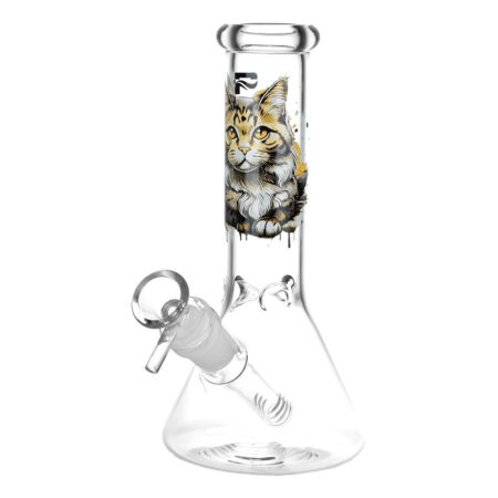 Pulsar Majestic Cat Glass Water Pipe – 7.75″ / 14mm F