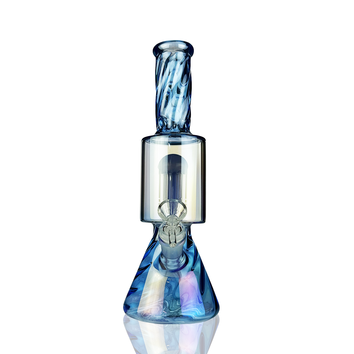 11" Electroplated Tree Perc Beaker Water Pipe - Image 6