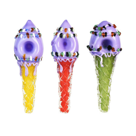 Ice Cream Cone Hand Pipe – 5.25″/Colors Vary