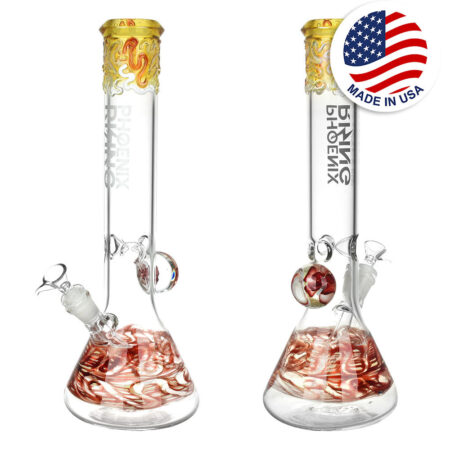 Phoenix Rising Towering Beaker Water Pipe - 16.5"/19mm F
