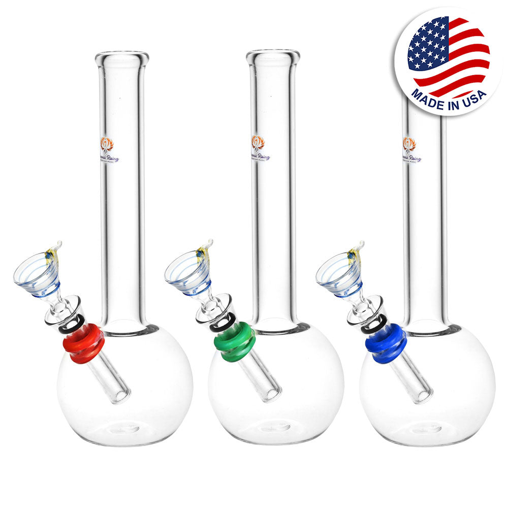 Phoenix Rising Classic Bubble Base Water Pipe – 8″/Colors Vary