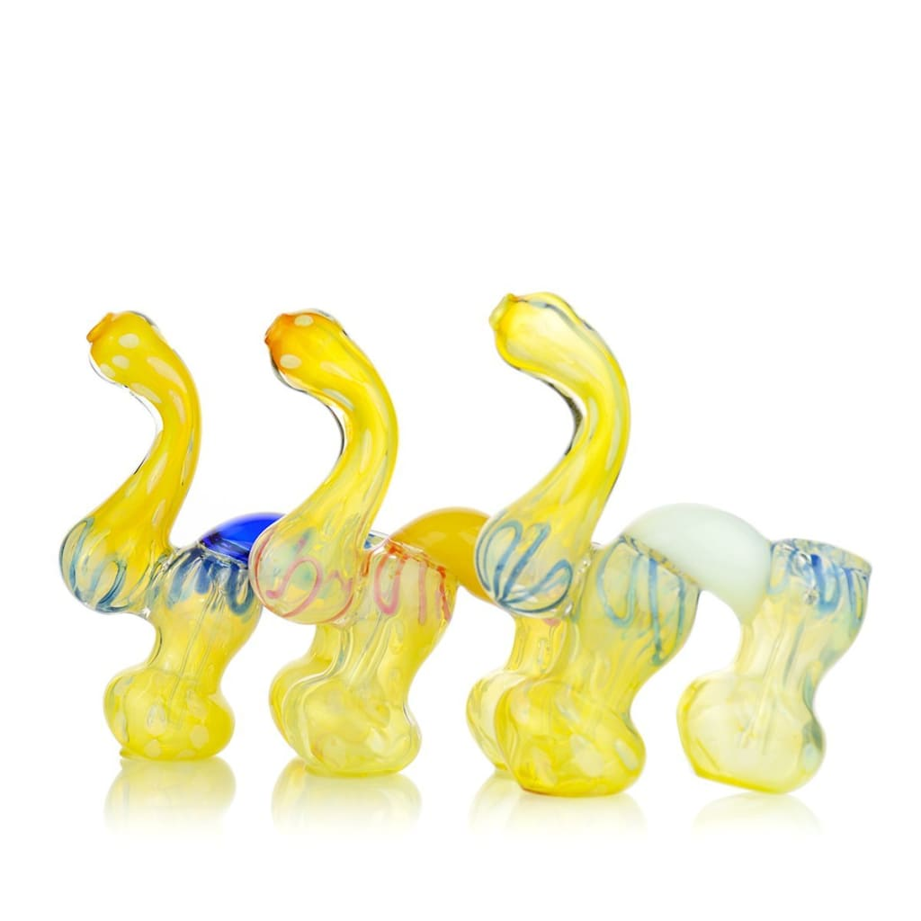 6 Bubbler Double Chamber Inside Twisting Glass Bong