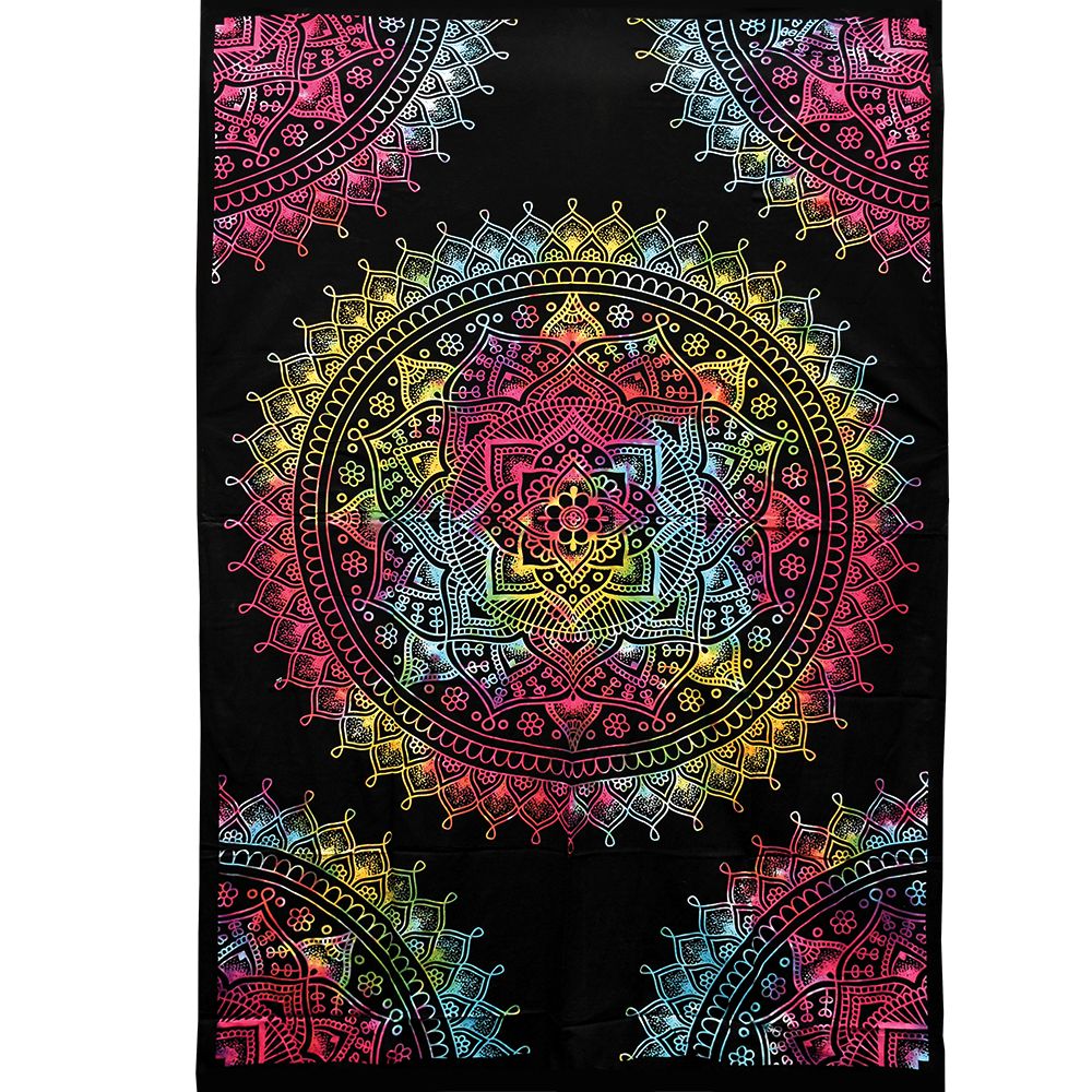 Trippy Sheetz Tie Dye Mandala Tapestry – 55″x85″