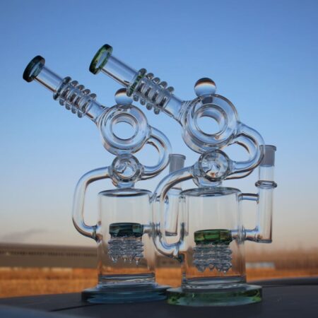 Daze Supply Ergonomic Recycler Water Pipe, Angled Mouthpiece