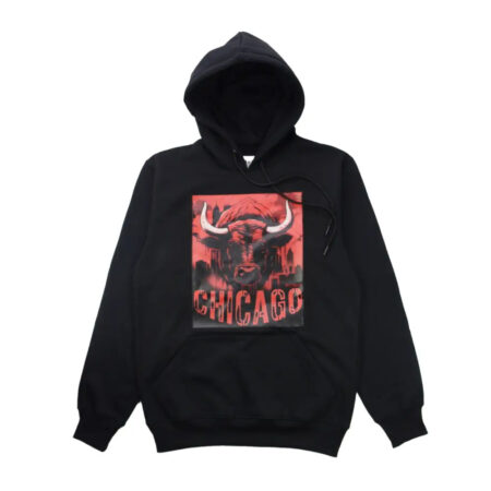 Chicago Hoodie with Durable Silk Screen Printing - M