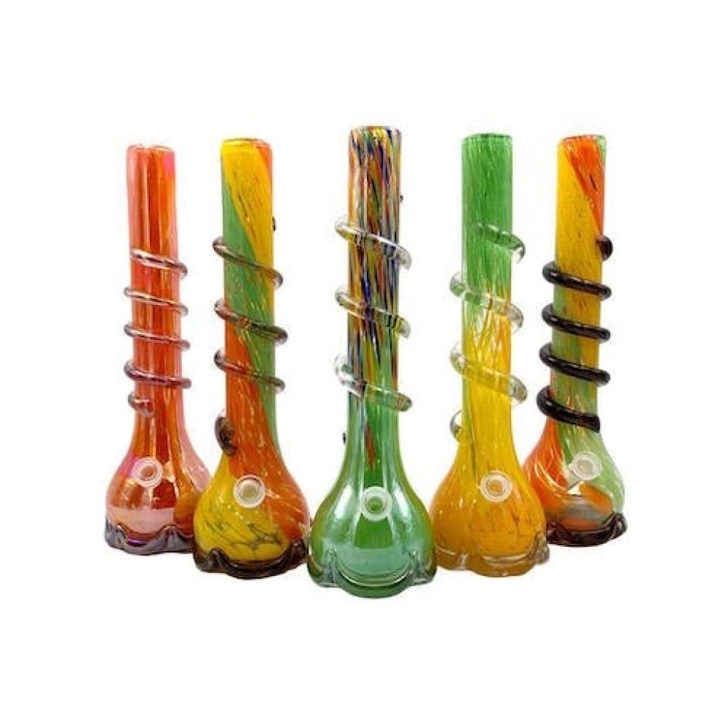 Colorful Soft Glass Water Pipe 15 Inch Random Colors