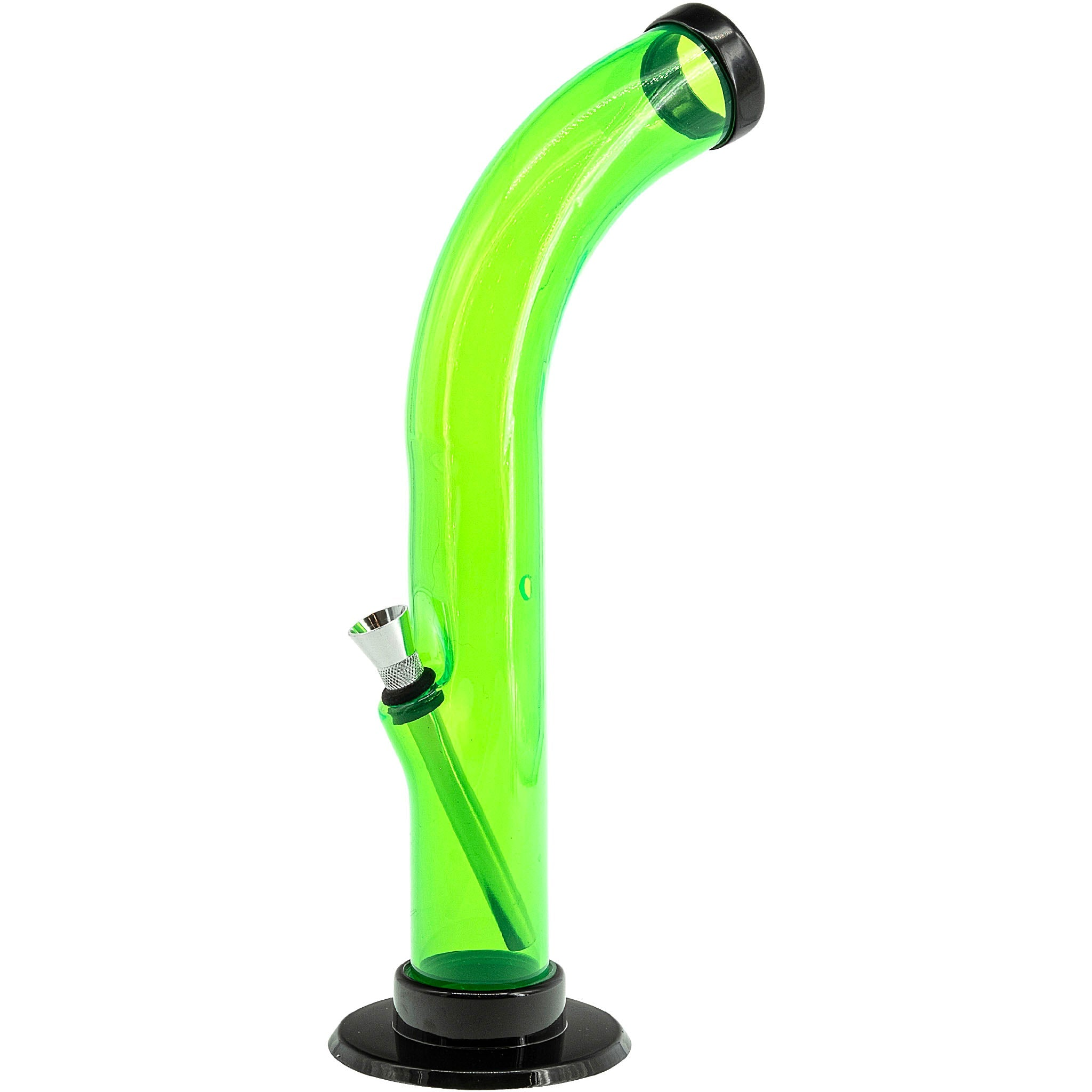 Acrylic Curved Tube Bong 10'' - Image 6