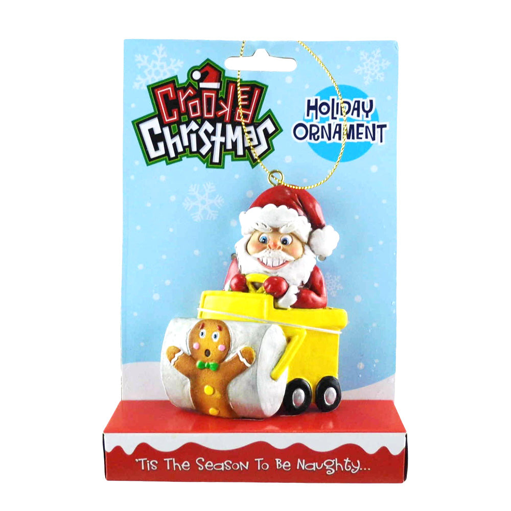 Crooked Christmas Ornament – Roller Santa
