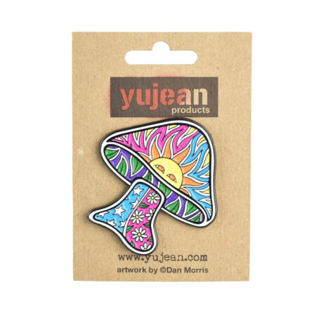 Dan Morris Sun Mushroom Enamel Pin - 2"x1.9"