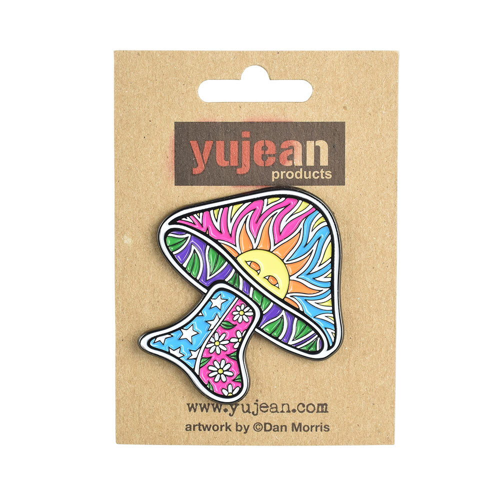 Dan Morris Sun Mushroom Enamel Pin – 2″x1.9″