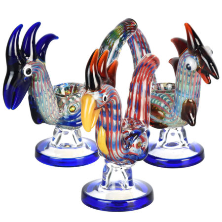 Euphoric Rooster Standing Hand Pipe - 5.5"/Colors Vary