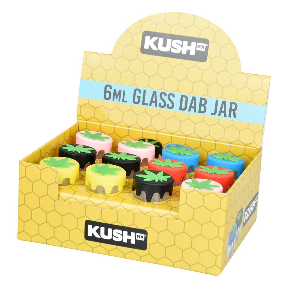 Kush RX Glass Concentrate Jar w/ Silicone Lid – 6ml / 24ct