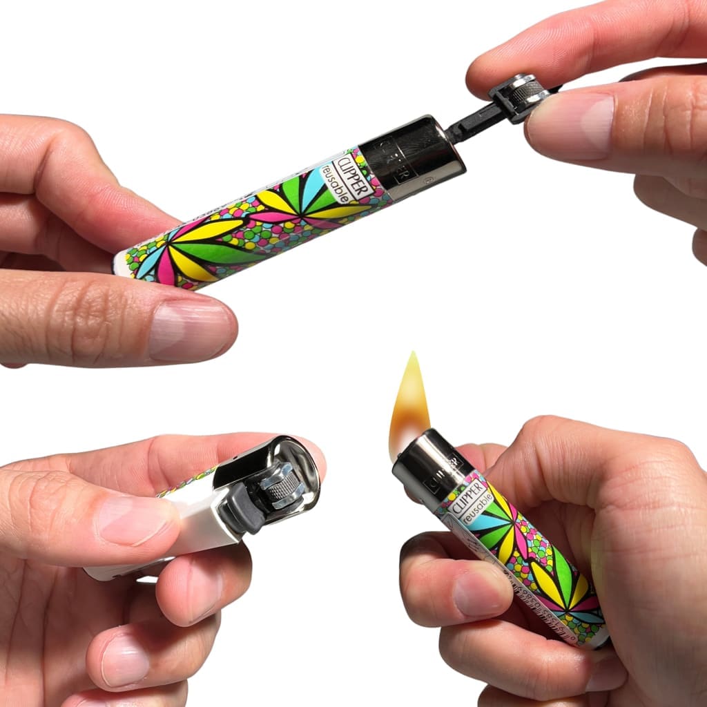 Clipper Lighter Assorted Designs Super Strong Nylon Construction