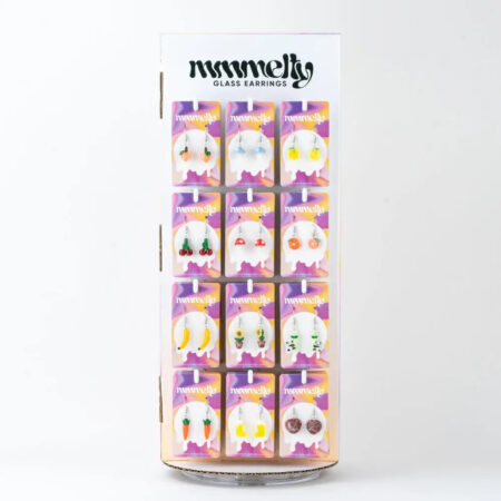 Mmmelty 72pc Assorted Earring Set with Rotating Display