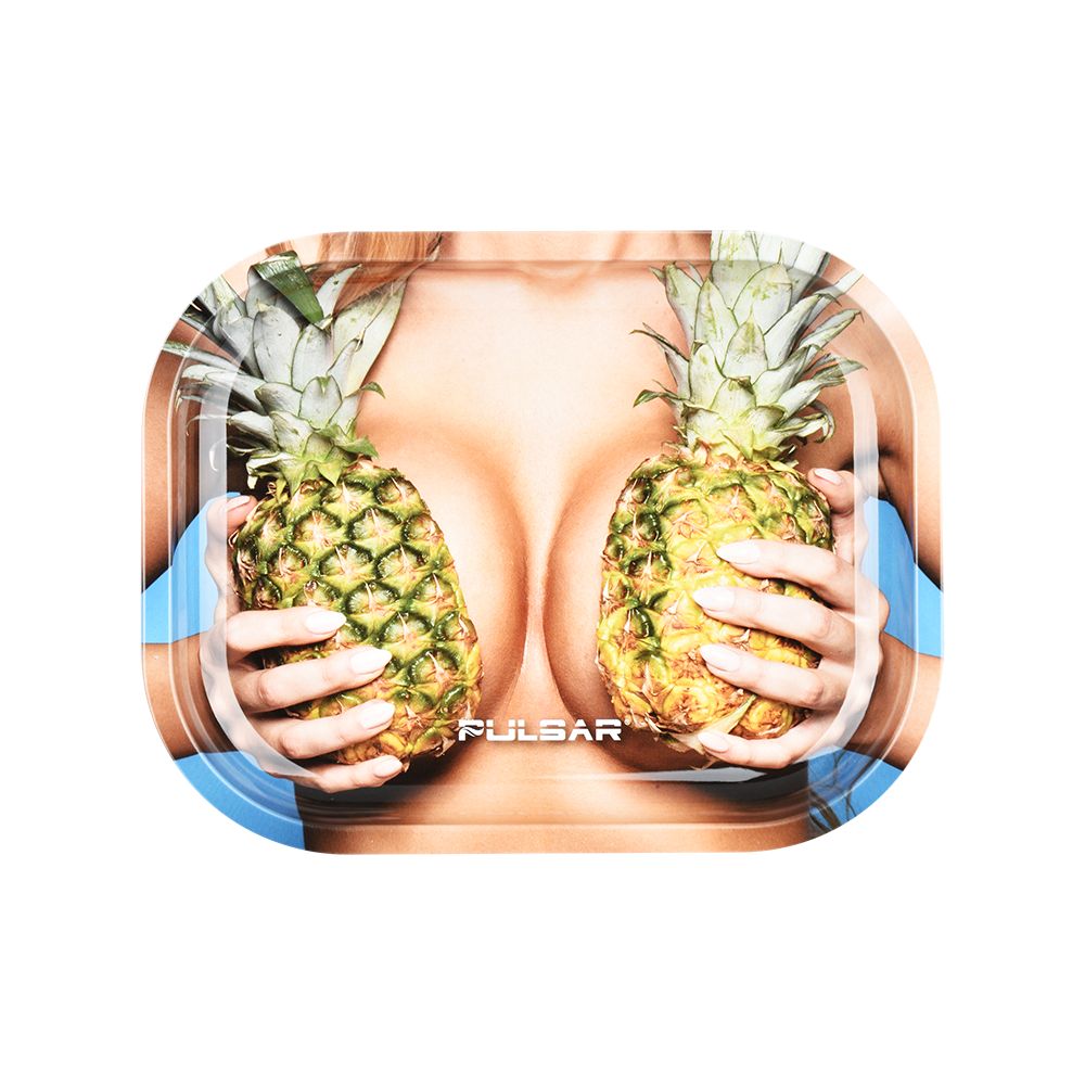Pulsar Mini Metal Rolling Tray – Large Pineapples / 7″x5.5″