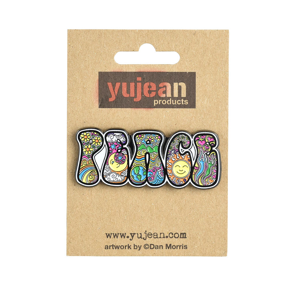 Dan Morris Peace Sign Enamel Pin – 2.35″x0.9″