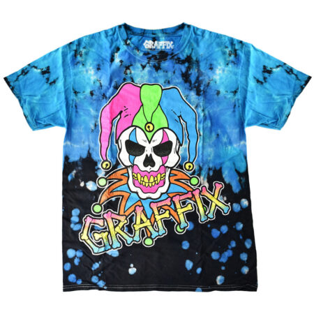Neon Graffix Logo Blue & Black Tie-Dye T-Shirt